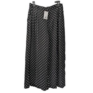 Tron Jori Wide Leg‎ Pants Womens Size XXL Black White Polka Dot Retro NWT